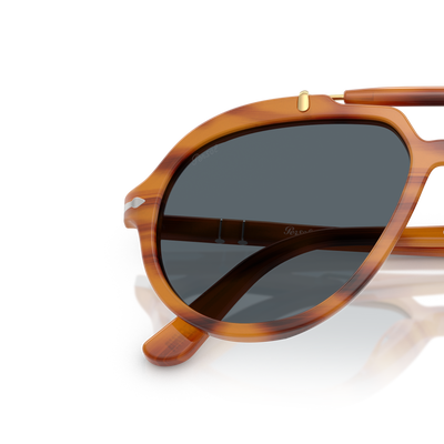 Persol PO0202S - Senna Series mit Braun gestreift Gestell und Blau Gläsern – Variantenbild