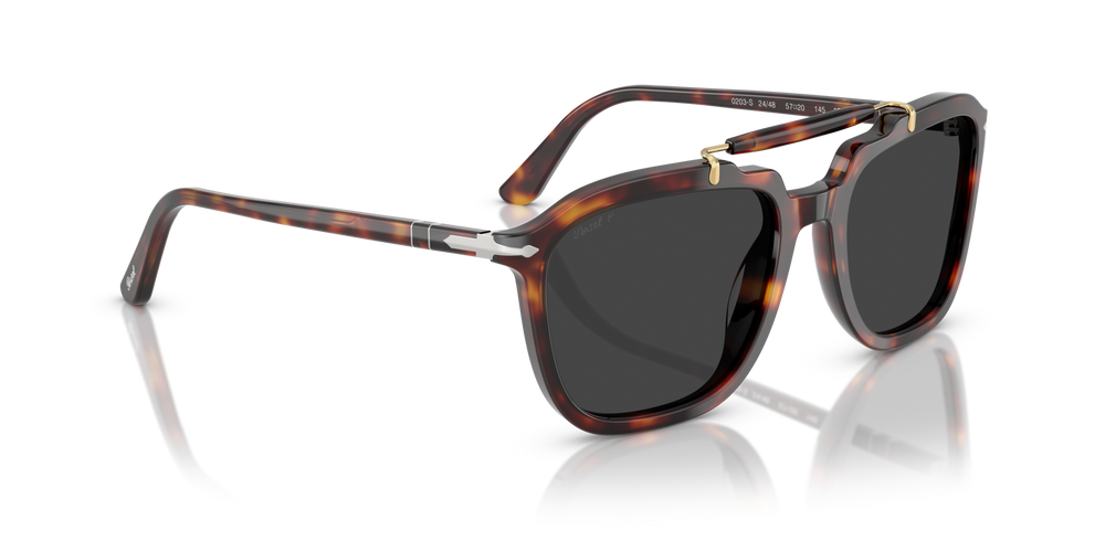 Persol PO0203S - Senna Series mit Havana Gestell und Schwarz Gläsern - Bild 3