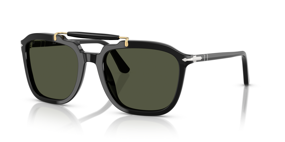 Persol PO0203S - Senna Series with Black Frame and Green Lenses - Image 1