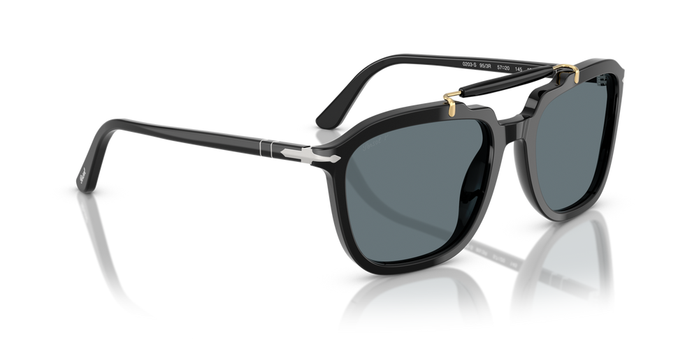 Persol PO0203S - Senna Series with Black Frame and Blue Lenses - Image 3