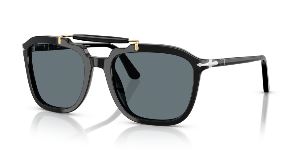 Persol PO0203S - Senna Series with Black Frame and Blue Lenses - Image 1