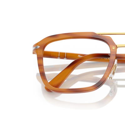 Persol PO0204V - Senna Series con Montura Marrón a Rayas – Imagen de variante