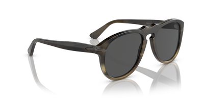 Persol 649 Series - Horn con Montatura Corno Marrone Chiaro e Lenti Grigio - Immagine 3
