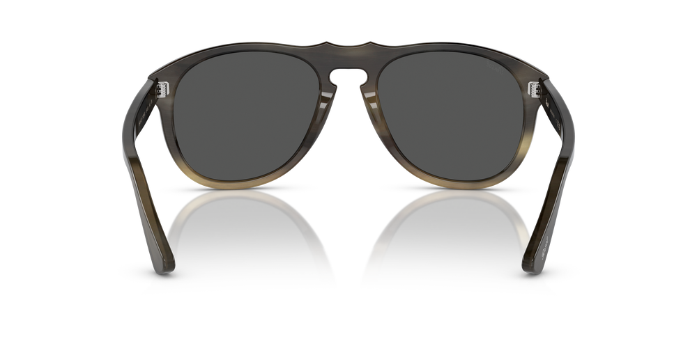 Persol 649 Series - Horn con Montatura Corno Marrone Chiaro e Lenti Grigio - Immagine 5