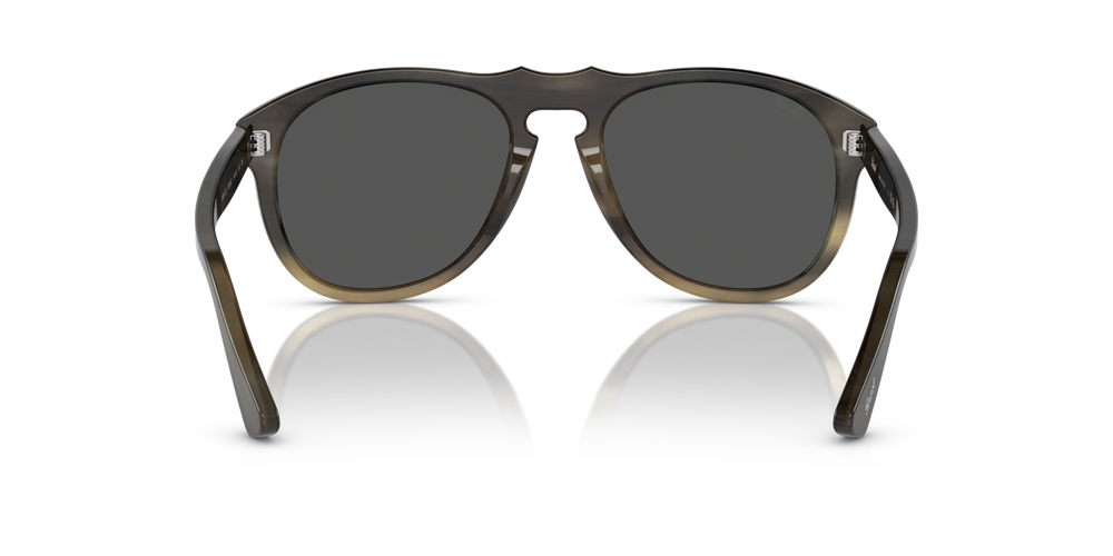 Persol 649 Series - Horn with Light Brown Horn Frame and Grey Lenses - Image 5