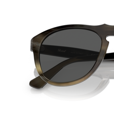 Persol 649 Series - Horn with Light Brown Horn Frame and Grey Lenses – Variant Image