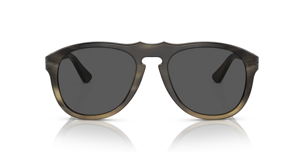Persol 649 Series - Horn with Light Brown Horn Frame and Grey Lenses - Image 2