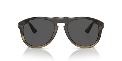 Persol 649 Series - Horn with Light Brown Horn Frame and Grey Lenses - Image 2