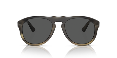 Persol 649 Series - Horn con Montatura Corno Marrone Chiaro e Lenti Grigio - Immagine 2