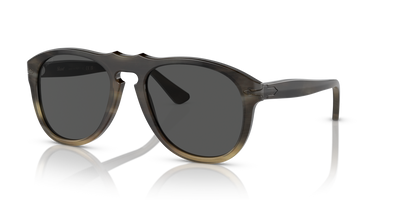 Persol 649 Series - Horn with Light Brown Horn Frame and Grey Lenses - Image 1