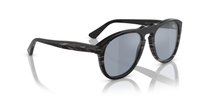 Persol 649 Series - Horn con Montatura Nero Lucido e Lenti Blu - Immagine 3