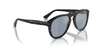Persol 649 Series - Horn mit Schwarz glänzend Gestell und Blau Gläsern - Bild 3