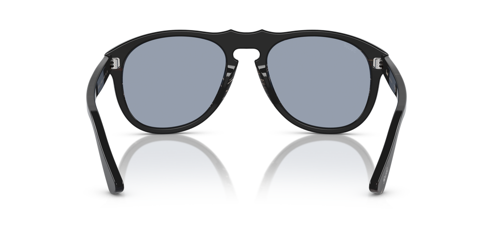 Persol 649 Series - Horn con Montatura Nero Lucido e Lenti Blu - Immagine 5