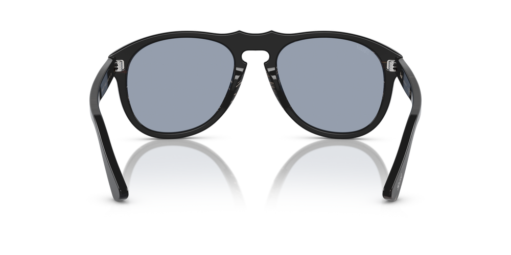 Persol 649 Series - Horn mit Schwarz glänzend Gestell und Blau Gläsern - Bild 5