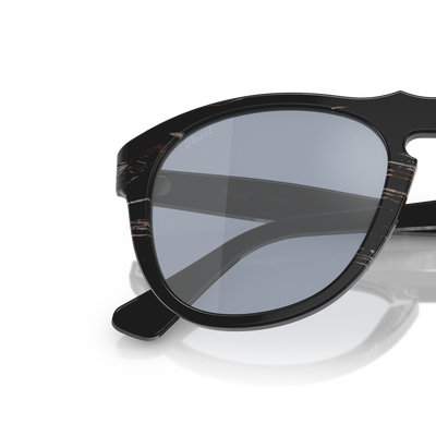 Persol 649 Series - Horn con Montatura Nero Lucido e Lenti Blu – Immagine variante