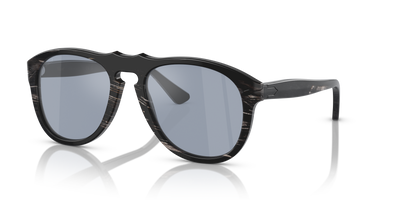Persol 649 Series - Horn con Montatura Nero Lucido e Lenti Blu - Immagine 1