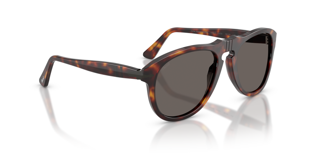 Persol PO0649NE - Total Black Arrow con Montatura Havana e Lenti Grigio - Immagine 3