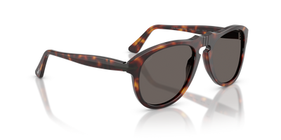 Persol PO0649NE - Total Black Arrow with Havana Frame and Grey Lenses - Image 3