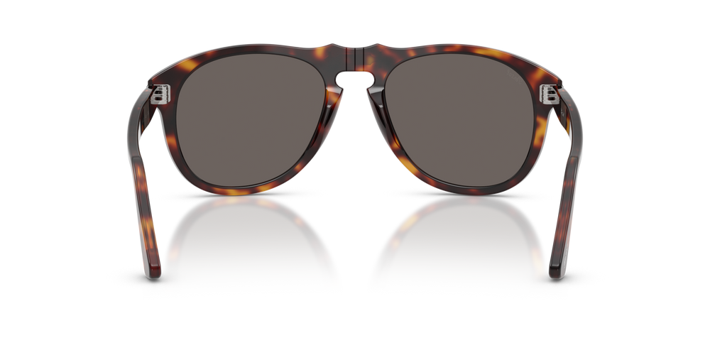 Persol PO0649NE - Total Black Arrow with Havana Frame and Grey Lenses - Image 5