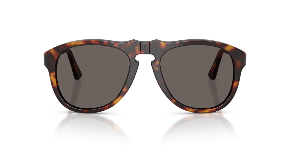 Persol PO0649NE - Total Black Arrow con Montatura Havana e Lenti Grigio - Immagine 2