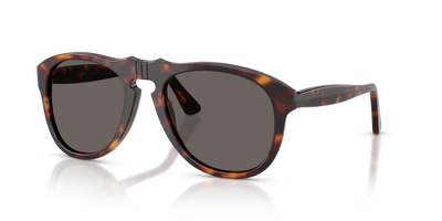 Persol PO0649NE - Total Black Arrow with Havana Frame and Grey Lenses - Image 1