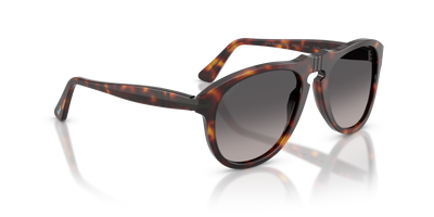 Persol PO0649NE - Total Black Arrow with Havana Frame and Grey Lenses - Image 3