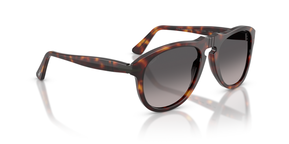 Persol PO0649NE - Total Black Arrow with Havana Frame and Grey Lenses - Image 3