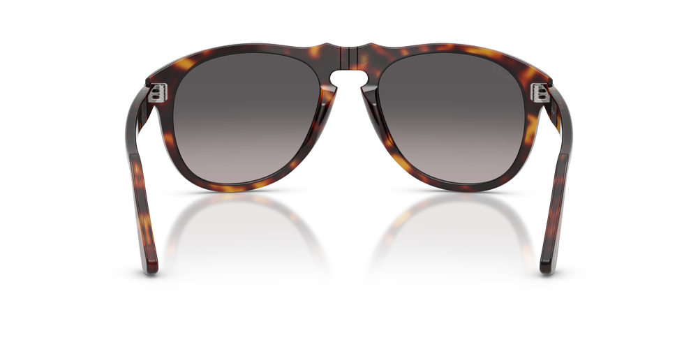 Persol PO0649NE - Total Black Arrow with Havana Frame and Grey Lenses - Image 5