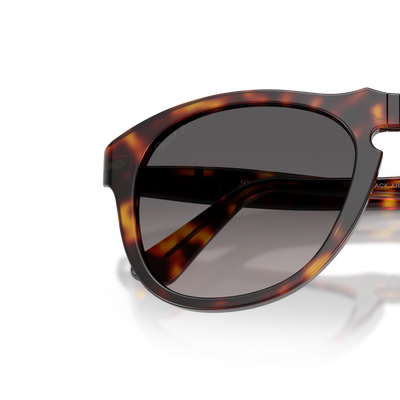Persol PO0649NE - Total Black Arrow with Havana Frame and Grey Lenses – Variant Image