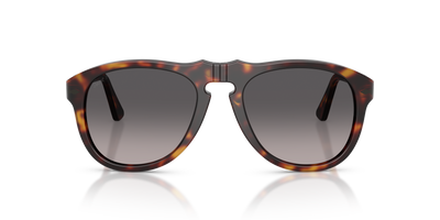 Persol PO0649NE - Total Black Arrow with Havana Frame and Grey Lenses - Image 2