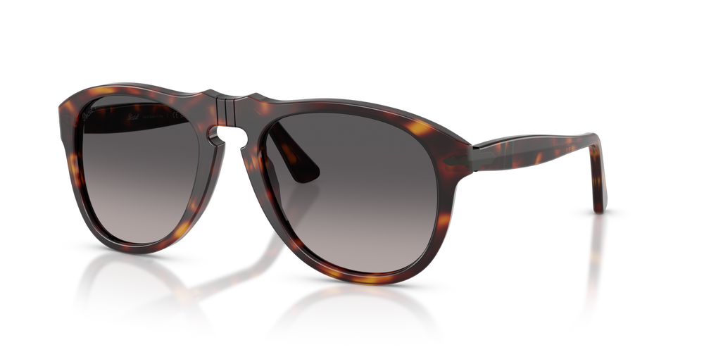 Persol PO0649NE - Total Black Arrow con Montatura Havana e Lenti Grigio - Immagine 1