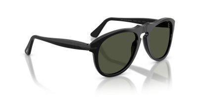 Persol PO0649NE - Total Black Arrow with Black Frame and Green Lenses - Image 3