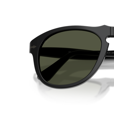 Persol PO0649NE - Total Black Arrow with Black Frame and Green Lenses – Variant Image