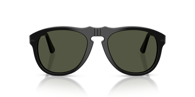 Persol PO0649NE - Total Black Arrow with Black Frame and Green Lenses - Image 2