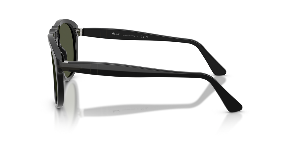 Persol PO0649NE - Total Black Arrow com armação Preto e lentes Verde - Imagens 4