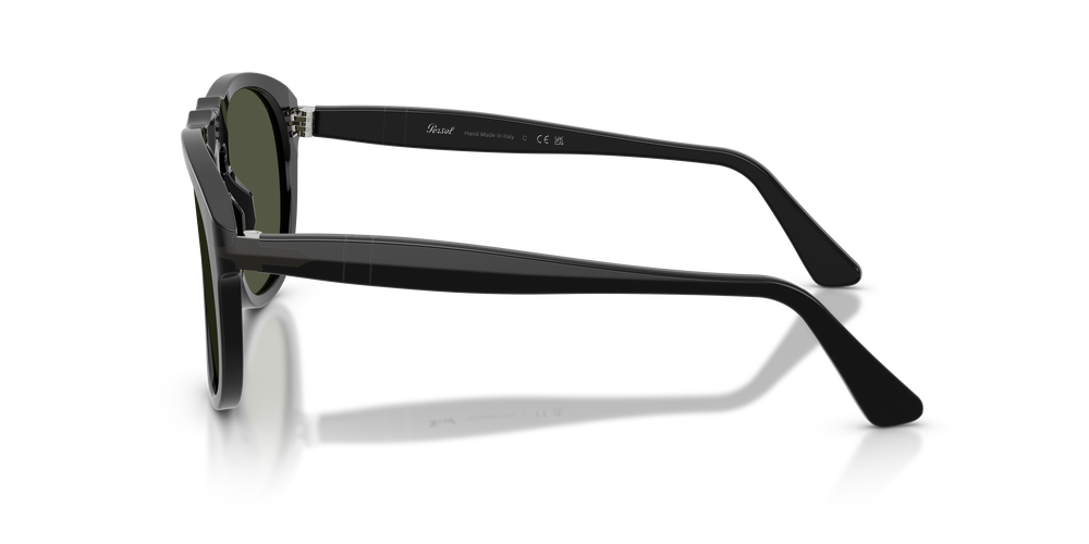 Persol PO0649NE - Total Black Arrow with Black Frame and Green Lenses - Image 4