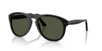 Persol PO0649NE - Total Black Arrow com armação Preto e lentes Verde - Imagens 1