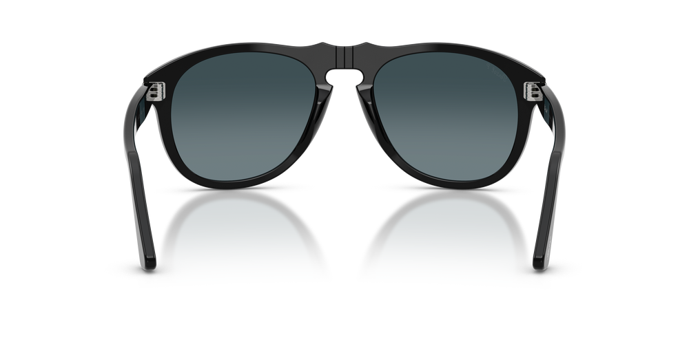 Persol PO0649NE - Total Black Arrow con Montatura Nero e Lenti Blu - Immagine 5