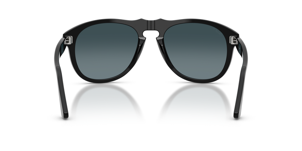 Persol PO0649NE - Total Black Arrow avec Monture Noir et Verres Bleu - Image 5