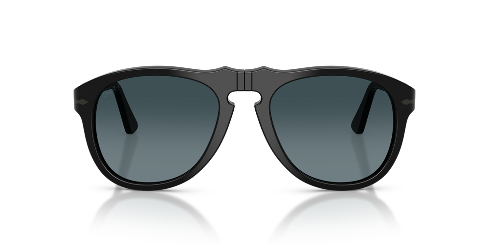 Persol PO0649NE - Total Black Arrow con Montatura Nero e Lenti Blu - Immagine 2