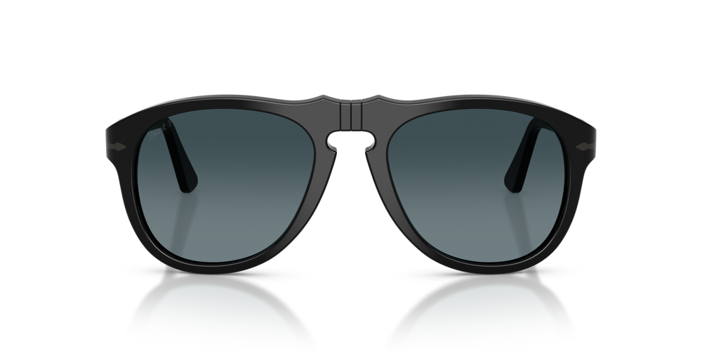 Persol PO0649NE - Total Black Arrow avec Monture Noir et Verres Bleu - Image 2
