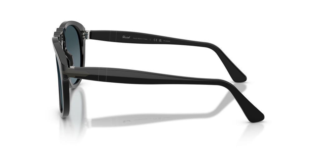Persol PO0649NE - Total Black Arrow con Montatura Nero e Lenti Blu - Immagine 4