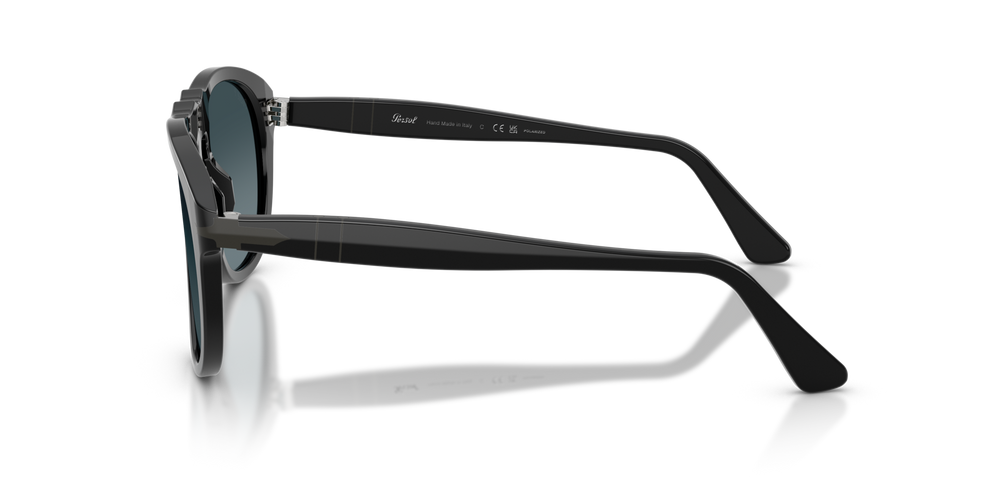 Persol PO0649NE - Total Black Arrow avec Monture Noir et Verres Bleu - Image 4
