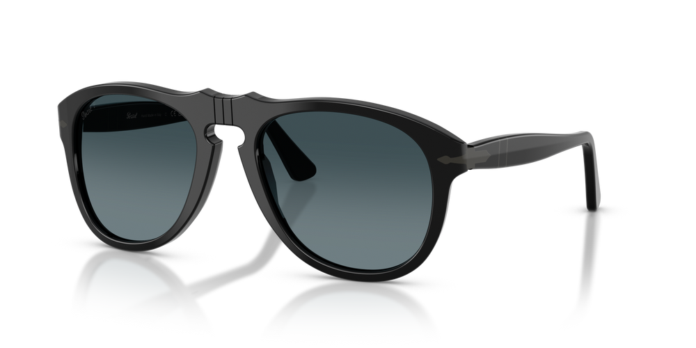 Persol PO0649NE - Total Black Arrow avec Monture Noir et Verres Bleu - Image 1
