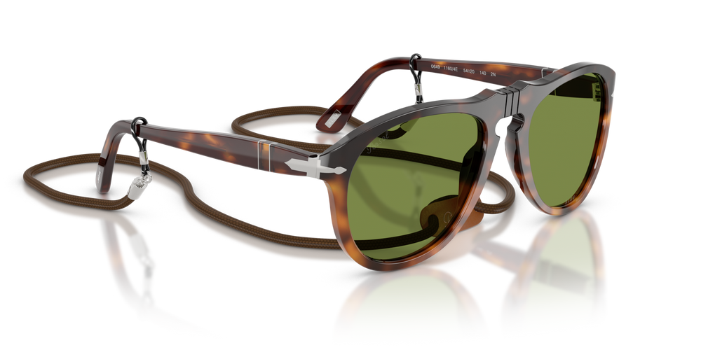 Persol PO0649 - Exclusive with Gradient Brown Tortoise Frame and Green Lenses - Image 3