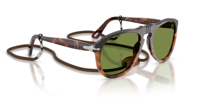 Persol PO0649 - Exclusive with Gradient Brown Tortoise Frame and Green Lenses - Image 3