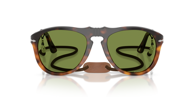 Persol PO0649 - Exclusive with Gradient Brown Tortoise Frame and Green Lenses - Image 2