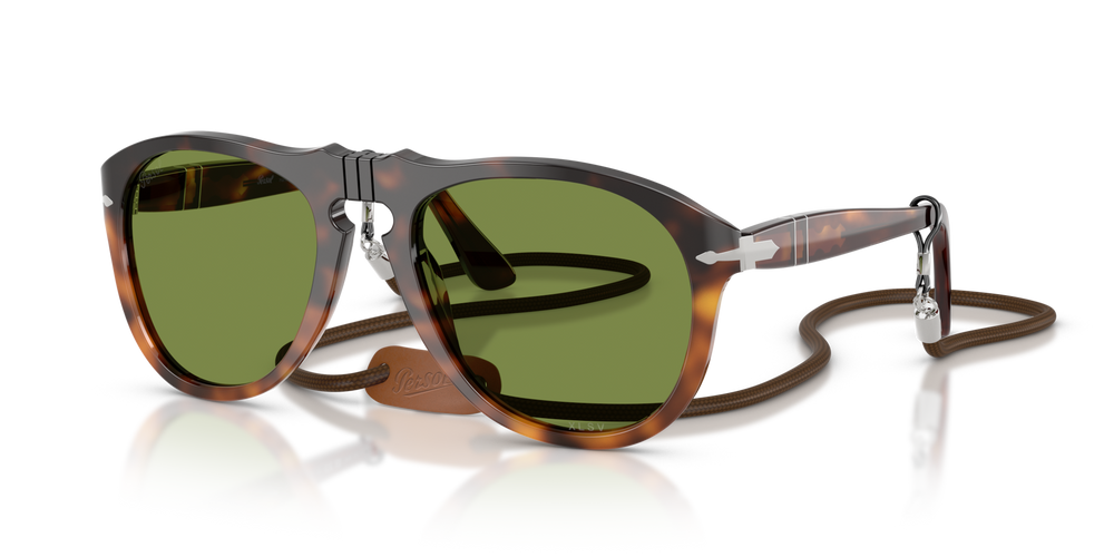 Persol PO0649 - Exclusive with Gradient Brown Tortoise Frame and Green Lenses - Image 1