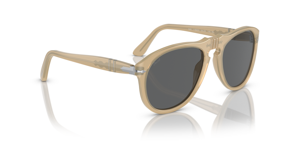 Persol 649 - Original avec Monture Beige opalescent et Verres Gris - Image 3