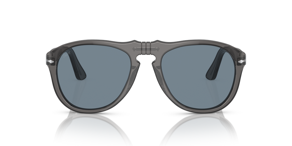 Persol 649 - Original con Montatura Grigio Trasparente e Lenti Blu - Immagine 2